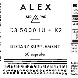 D3 5000 IU + K2 - 60 capsules - Master